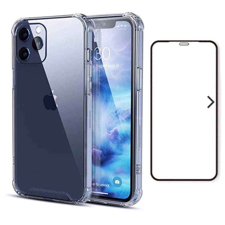 Capinha Silicone Premium Anti Shock Anti-Impactos + Película Vidro Temperada 9D iPhone XR / 12 PRÓ / 12 PRÓ MAX