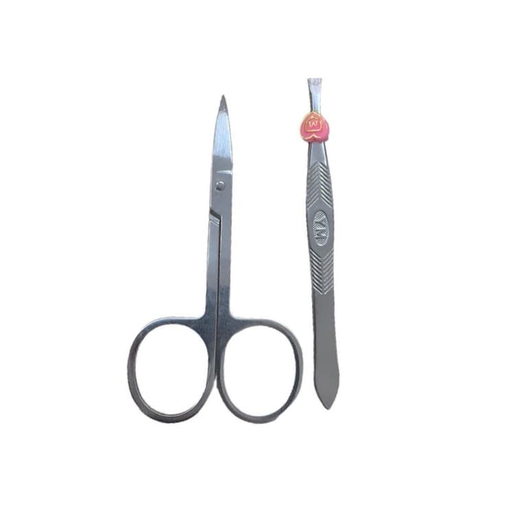 Kit sobrancelha designer  Tesoura e pinca Reta ACO profissional