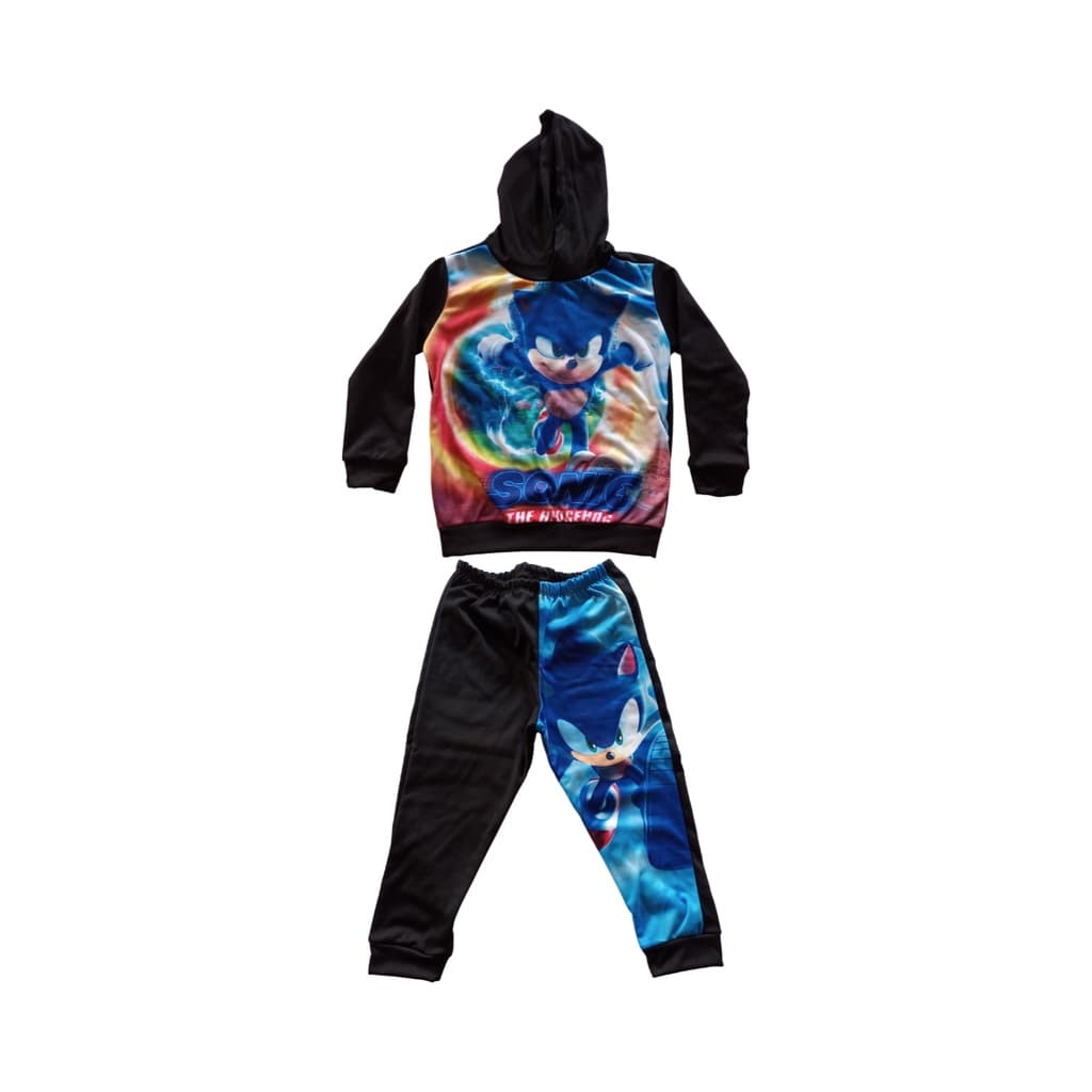 Conjunto De Moletom Sonic Flanelado Quentinho Moletom infantil menino
