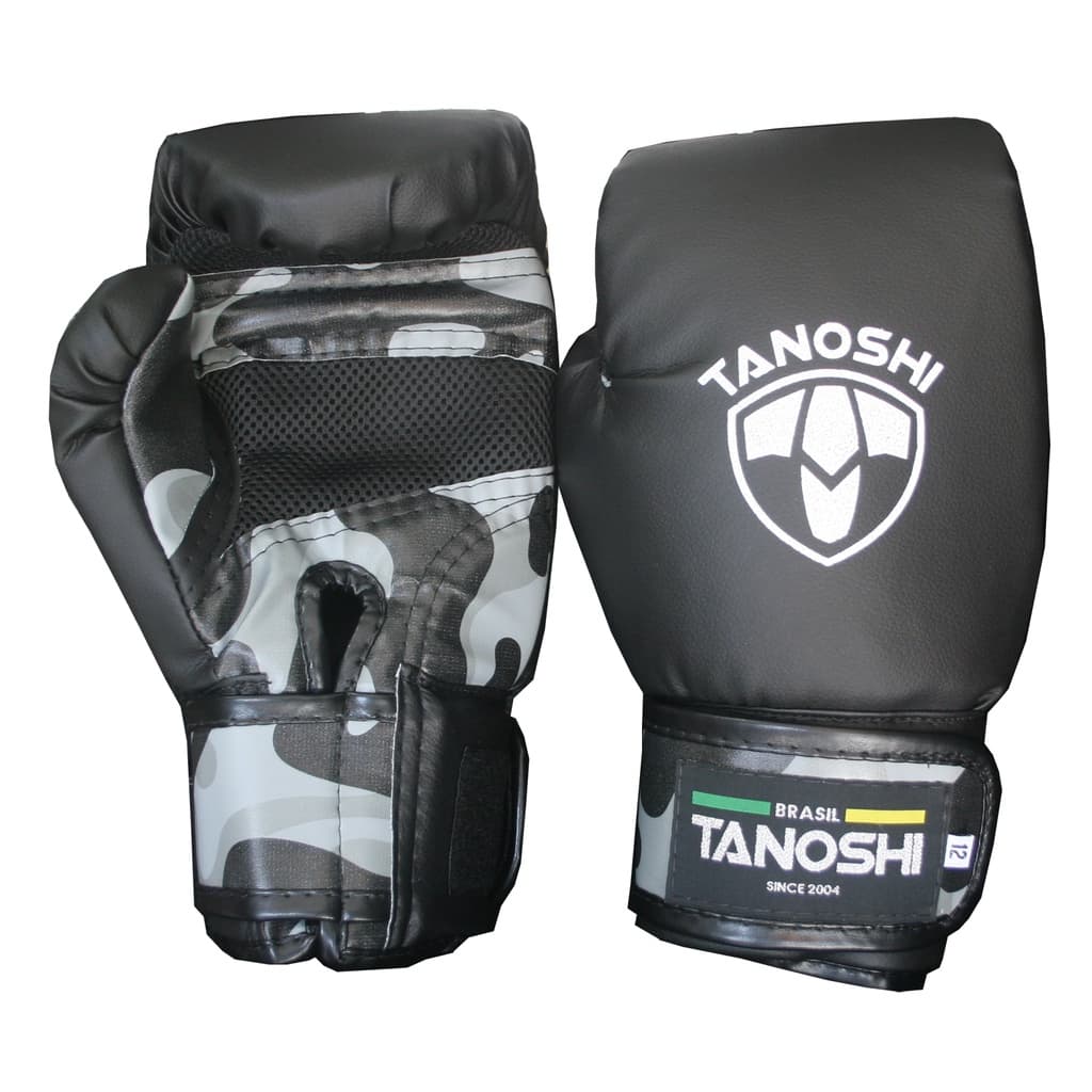 Luva Boxe Camuflado Tanoshi MuayThai Sanda Kickboxing