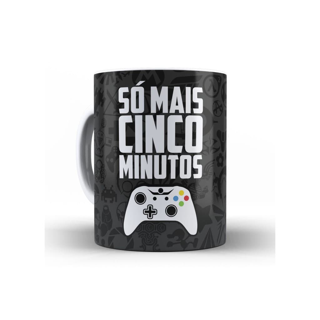 Caneca Gamer Personalizada - Só Mais Cinco Minutos