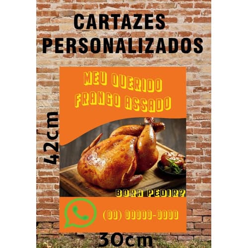 10 Cartazes De Publicidade E Divulgação Personalizado 30x42