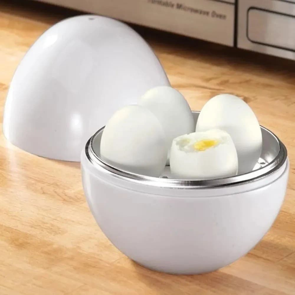 Pote Formato Ovo e Galinha Cozedor Cozinhar Ovo Microondas 4 Ovos Cozido Egg Cooke