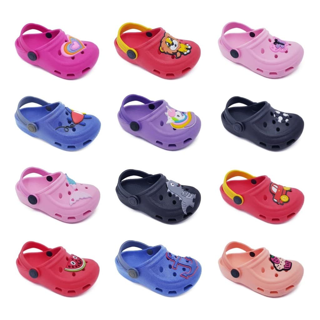 Kit 10 Pares Sandália Papete Babuche Bebe Infantil Baby Menina Menino Feminina Masculino K08