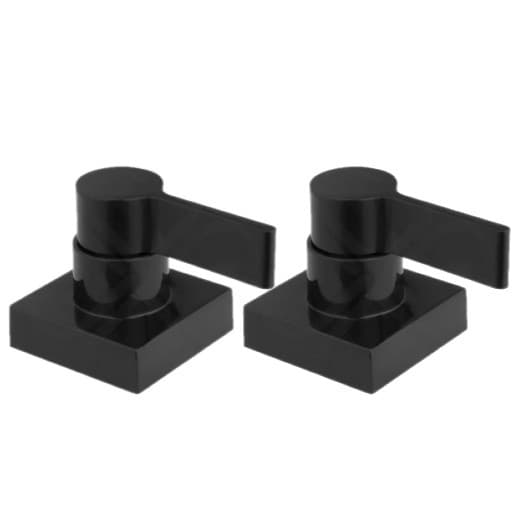Combo com 2 Acabamento Alavanca para Registro Banheiro Lavabo Chuveiro Padrão Deca Preto Luxo