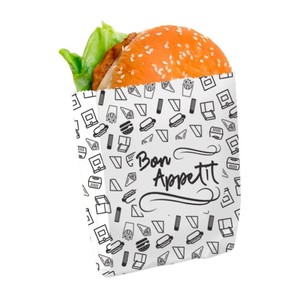 Saquinho De Papel Para Batata Frita, Salgados Ou Hamburguer 200un