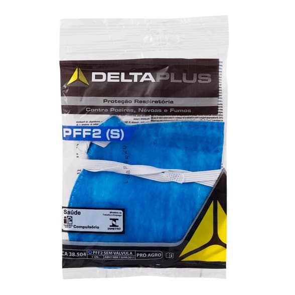 Máscara Descartável PFF2(S) sem válvula para Proteção Respiratória Delta Plus verdadeira KN95