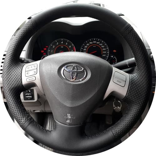 Capa De Volante Costurada Corolla Gli E Xli 09/14 Em Preto