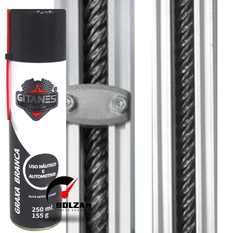 Graxa Branca De Lítio Lubrificante Spray 250ml Linha Náutica Oficina Residencial e Automotivo
