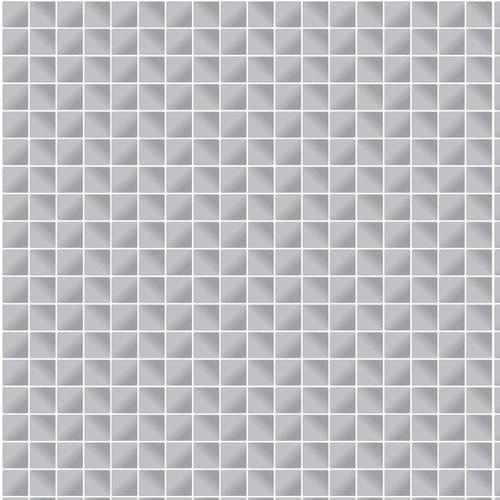 Papel De Parede Adesivo Pastilha Cinza Claro No Inox 1,50mt