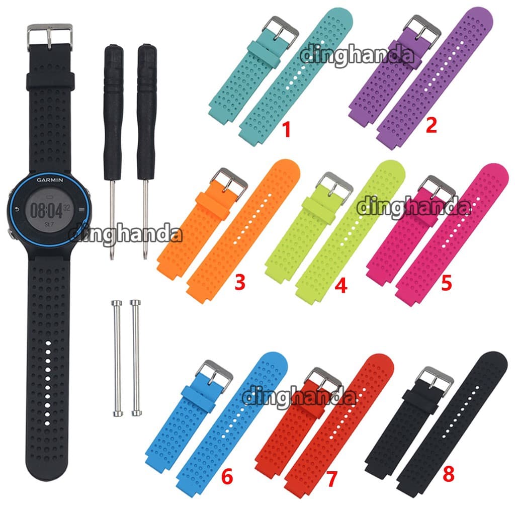 Pulseira De Silicone Banda Para Garmin Forerunner 220 230 235 630 620 735 Relógio
