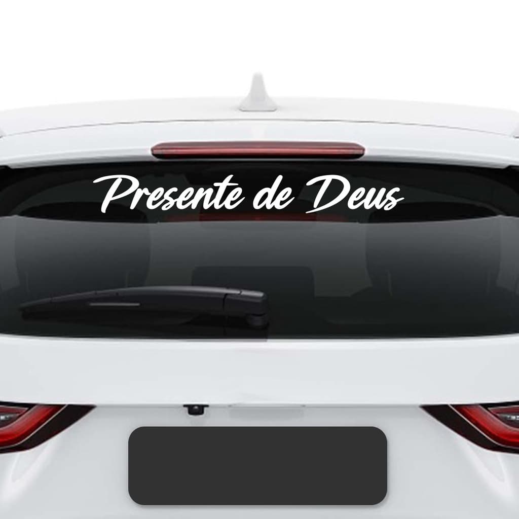 Adesivo Vidro Traseiro Presente De Deus Frase Automotivo