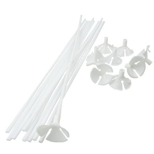 Kit 10 Vareta Suporte Pega Balão Transparente 30 cms