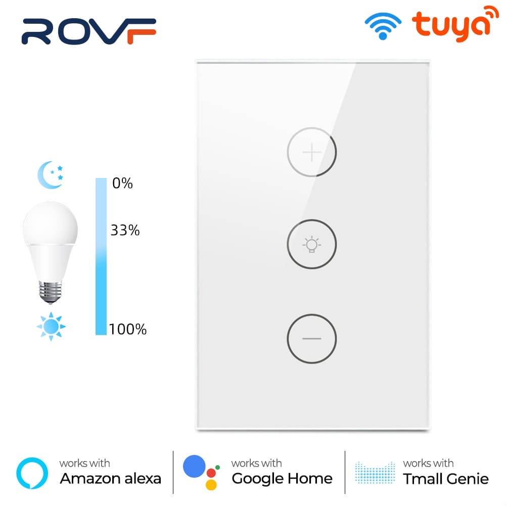 ROVF TUya WiFi touch dimmer Interruptor De Luz Inteligente