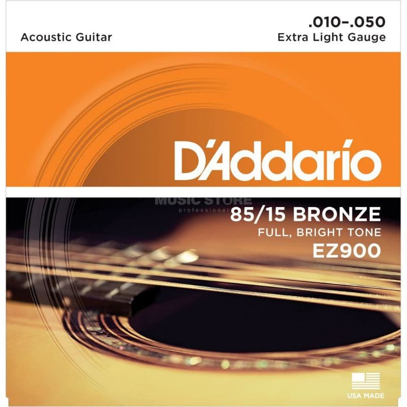 Cordas de violão 10 Encordoamento para violão jogo de corda D'Addario 0.10 EZ900