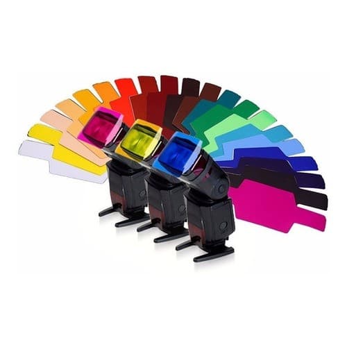 Gelatina Colorida P/ Flash Difusor 20 Cores Universal