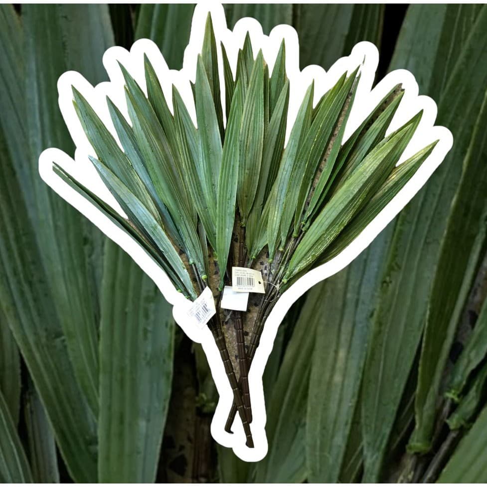 Buquê folhas yuca ráfia artificial planta verde parece natural flores artificiais Folha De Orquídea Comprida