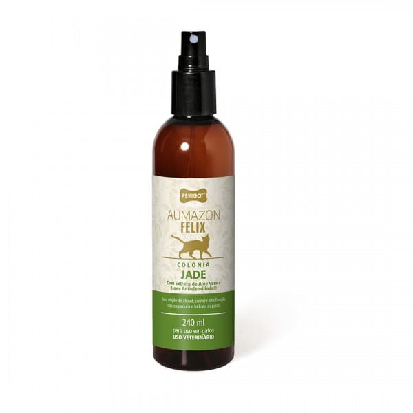 Perfume Alta Fixação Colônia Jade Aumazon Felix Delux Perigot 240 ml para Gatos