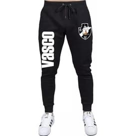 calça moletom slim time de futebol torcedor vasco da gama