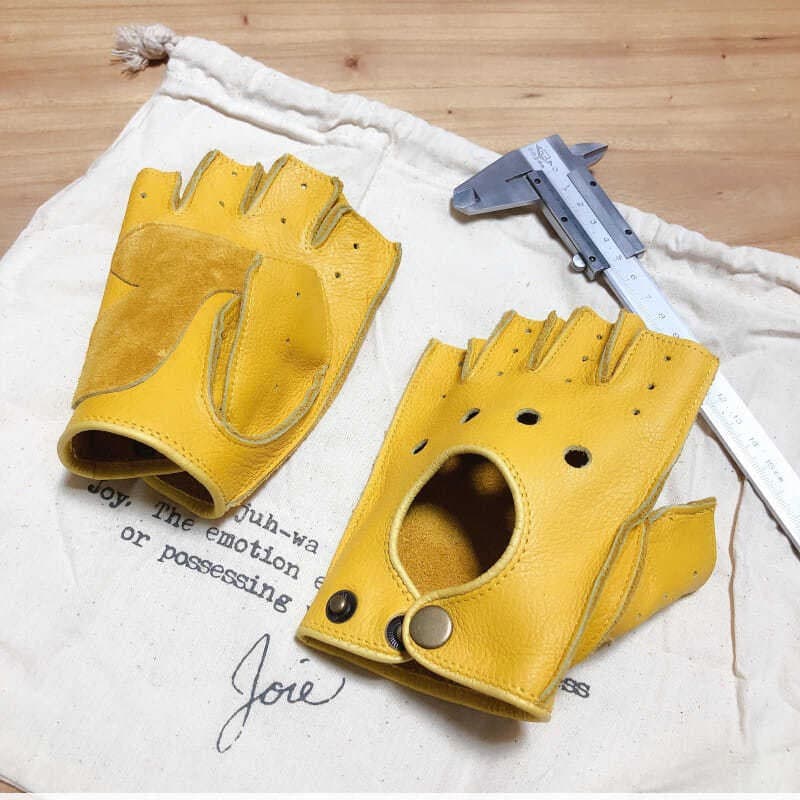 [liu]Luvas antideslizantes para motocicleta luvas de couro de motocicleta retrô com meio dedo luvas de fitness mascul
