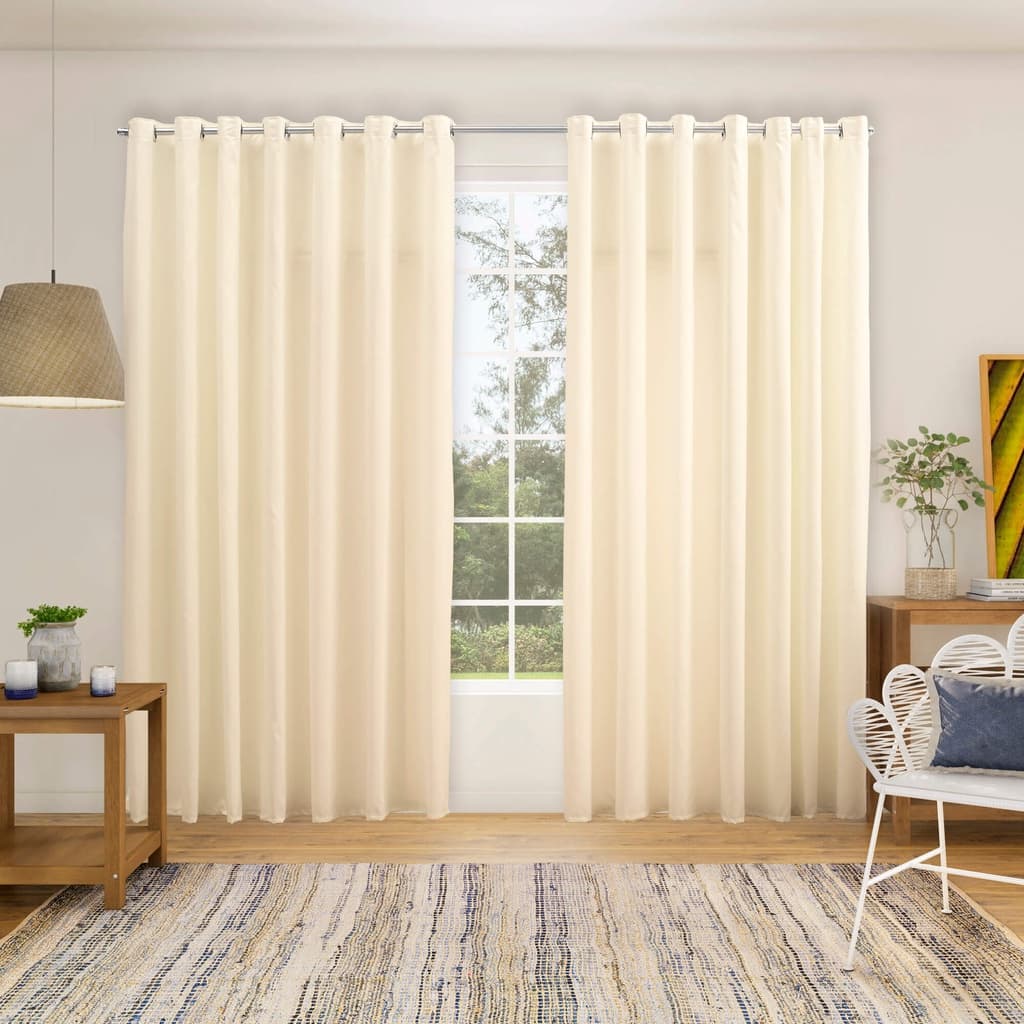 CORTINA MICROFIBRA 5,00X2,70 decoração para sala e quarto - para varão simples com ilhós cromado