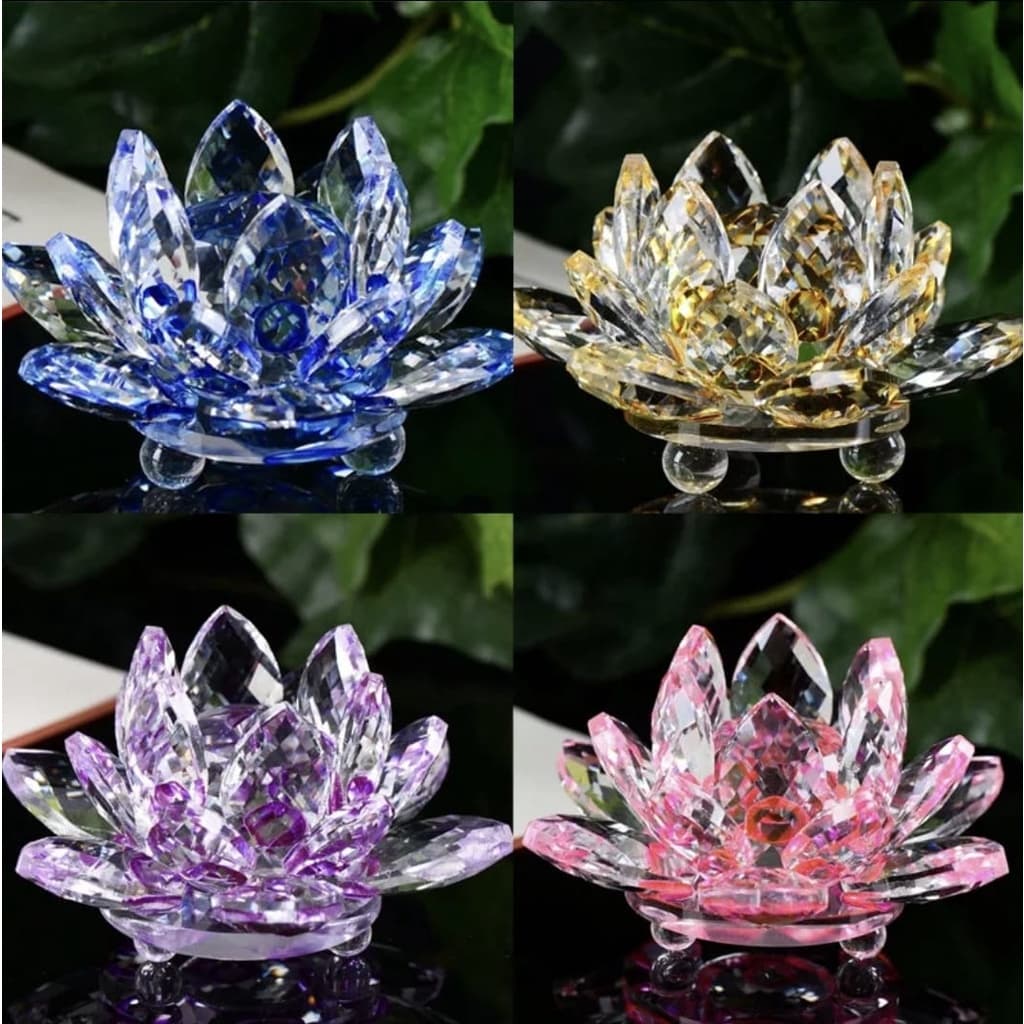Flor de Lotus Vidro Decoração Foto Unhas Nails.