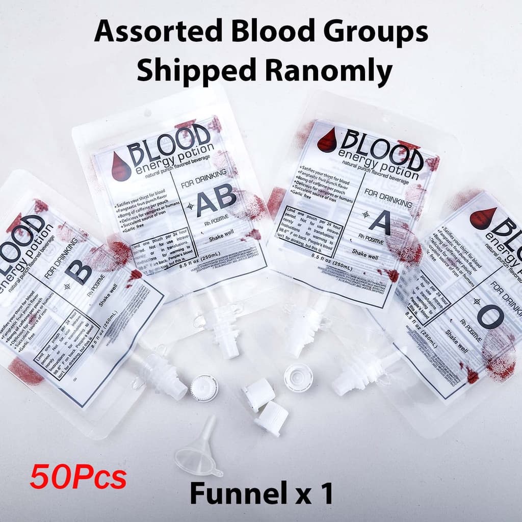 50PCS Saco De Sangue Recipiente Para Bebidas Transparente Grau Alimentício PVC 150ml Festa De Halloween Adereços