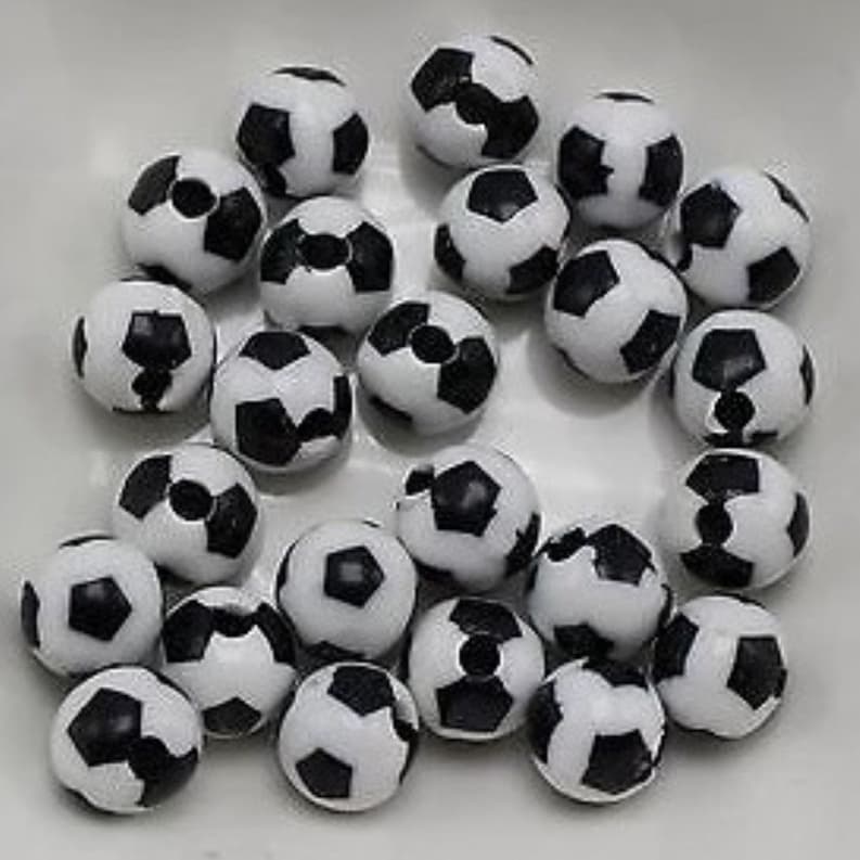 Miçanga Bola De Futebol Branca E Preta Para Pesca