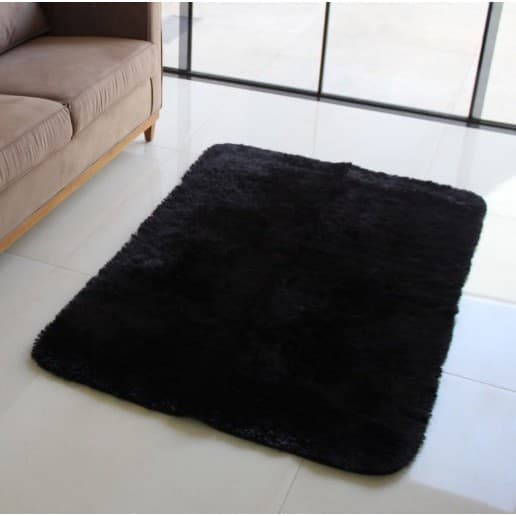 Tapete 1,00 X 0,55 Peludo Felpudo 40mm Sala Shaggy Luxo Várias Cores