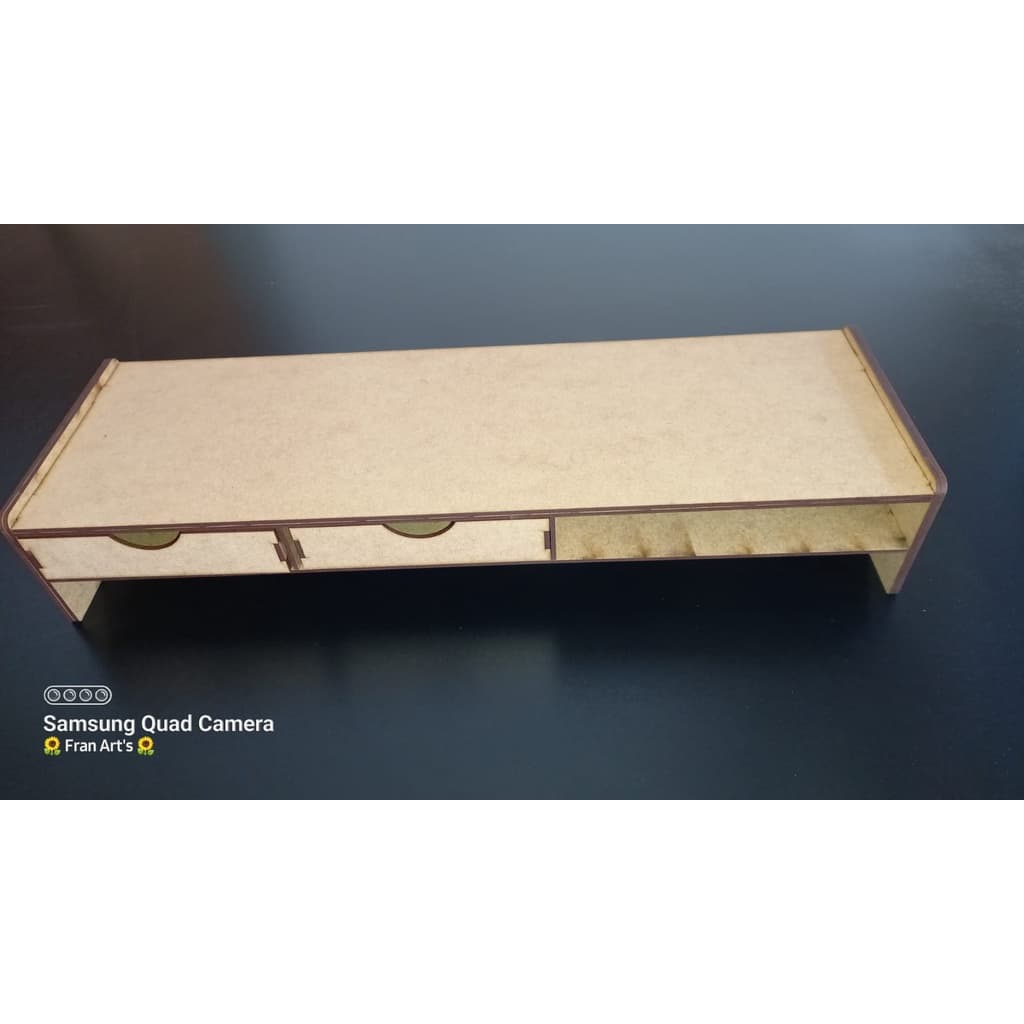 Organizador e suporte para monitor em mdf 55x20x9 Home office