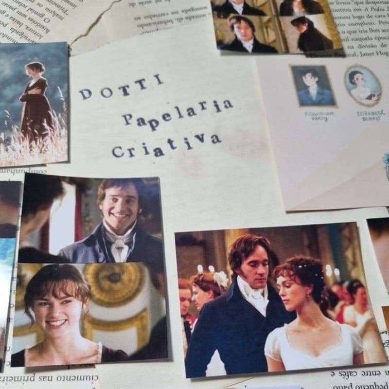Adesivos do Filme Orgulho e Preconceito para Scrapbook, Journal e Caderno