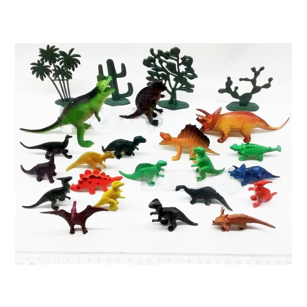 Kit 12 Peças Dinossauros De Borracha Miniatura Jurrasic Worl