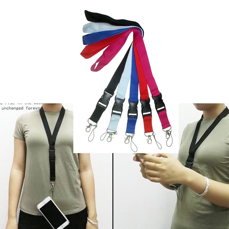 Cordão De Nylon Para Celular , 5 Cores , Pescoço , Suporte Cartão Chaveiro , Câmera , De Identificação , Estilingue Anti