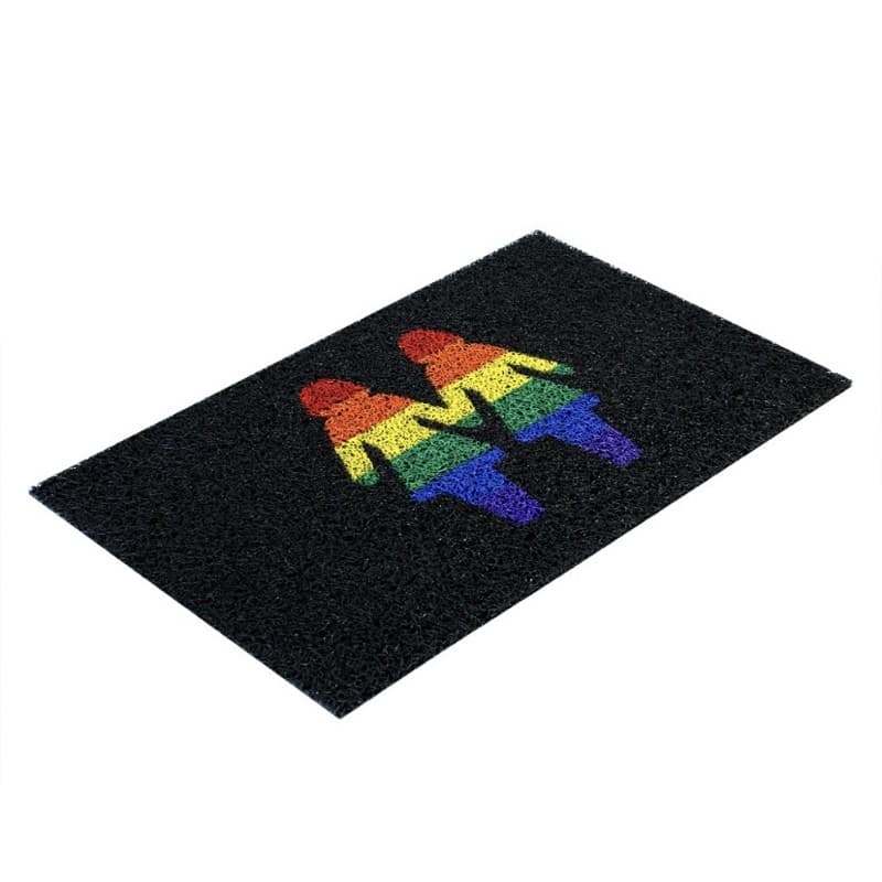 Tapete personalizado 60x40 para porta - Casal Lgbt.