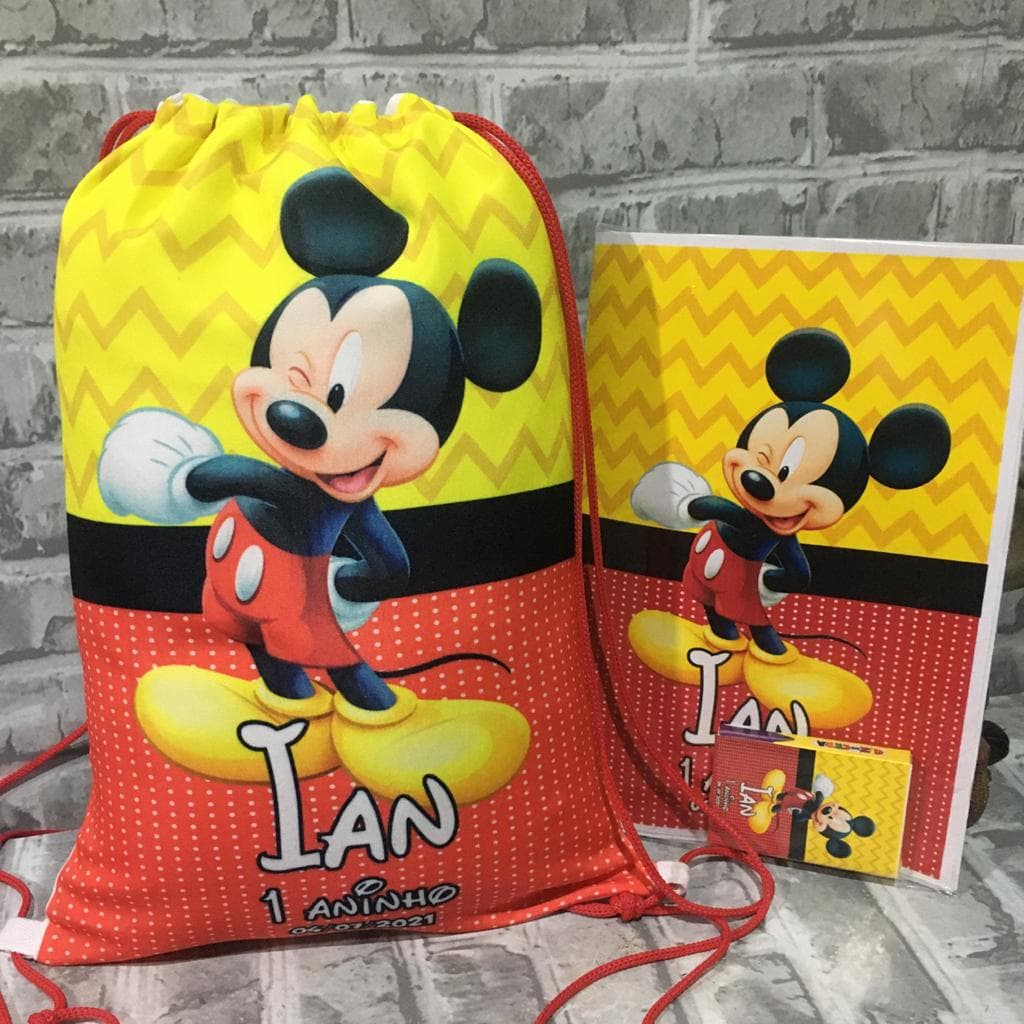 50 Mochilinhas Sacolinhas + 50 Revistinhas de colorir + 50caixinha de giz De Cera Grátis todos os temas