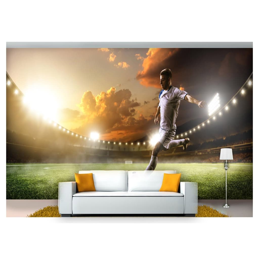 papel de parede Esportes Futebol Bola Campo 3D 6m² SPT20