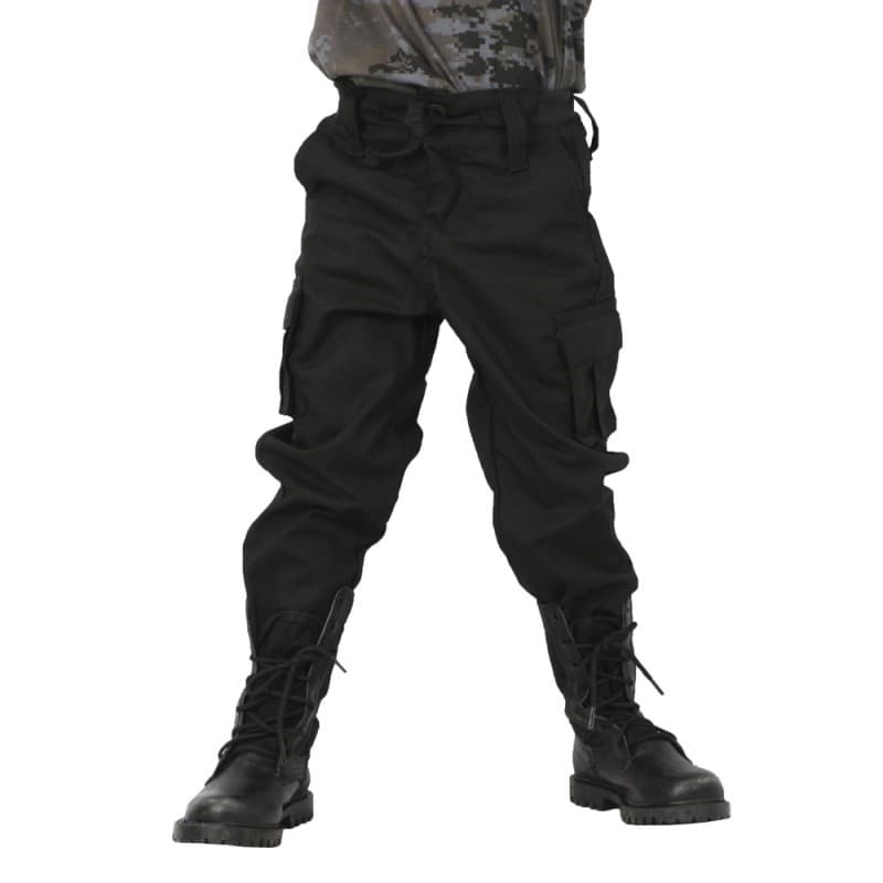 Calça Infantil Camuflada Lisa Militar Tática Atack - Preta
