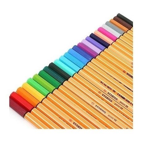 Caneta Stabilo E Boss + Lápis De Cor 50 Cores Super Soft