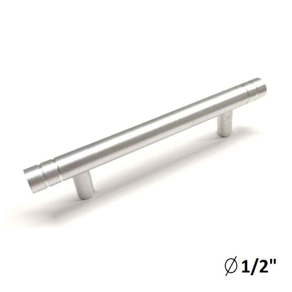 7 Puxador De Aluminio Macico P/ Moveis 352mm - Diametro 1/2"
