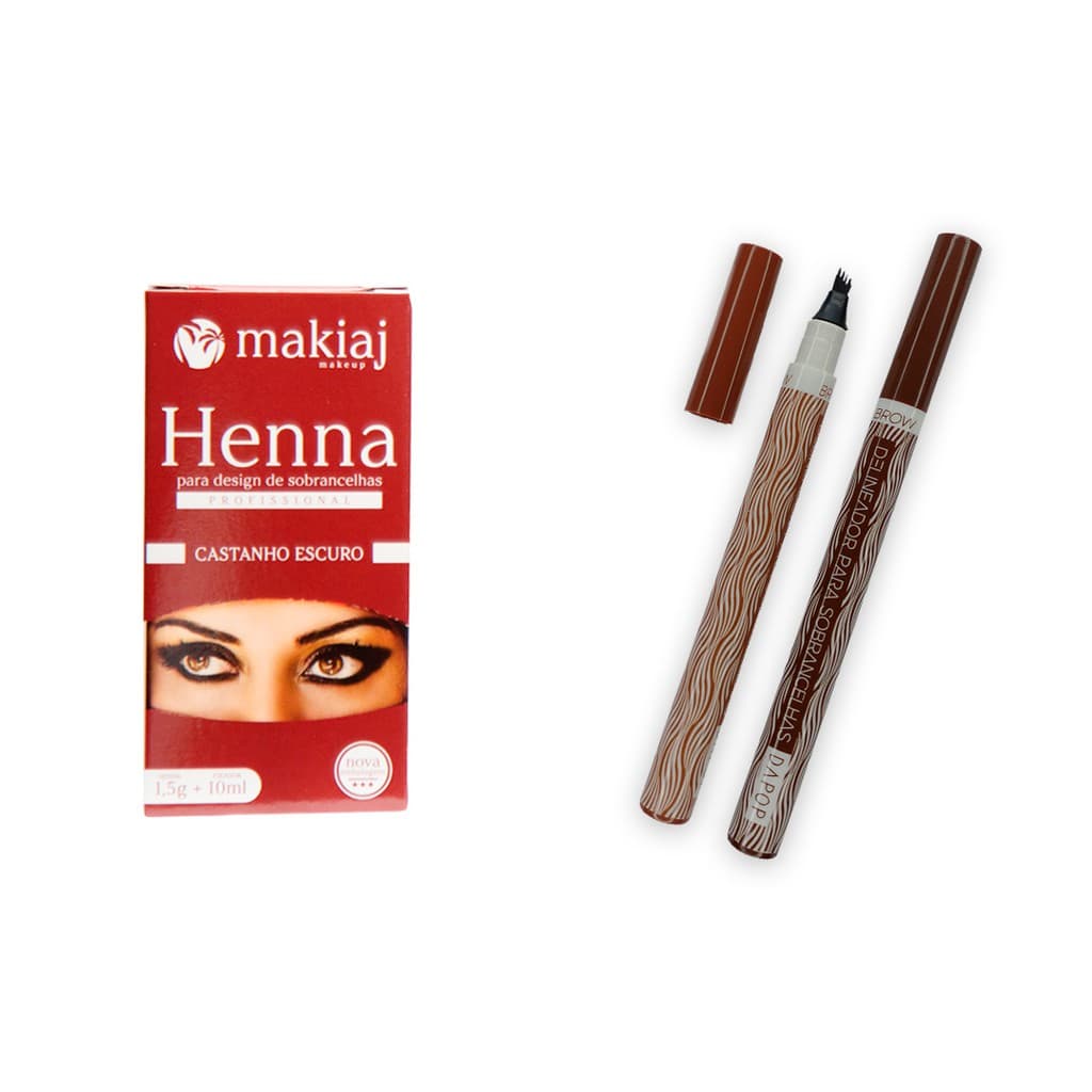 Henna Makiaj Para design de Sobrancelhas + Caneta Delineadora Dapop