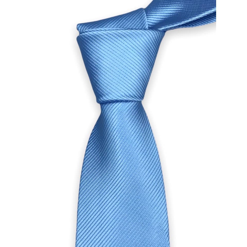 Gravata Azul Serenity para Padrinhos e Noivos de Casamento Listrada