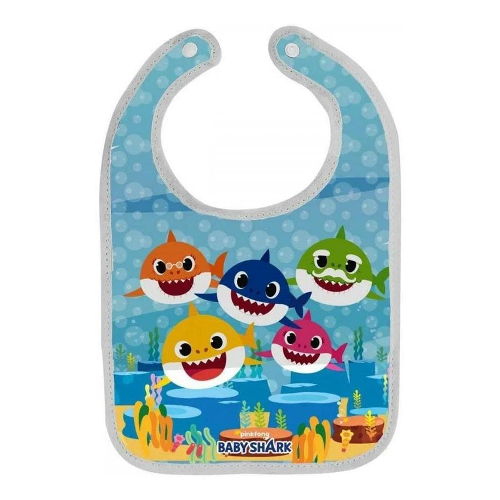 Babador Com Botão Porta Migalhas Baby Shark Baby Go 1278