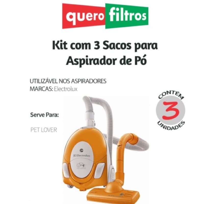 SACO FILTRO PARA ASPIRADOR DE PÓ ELECTROLUX PET LOVER
