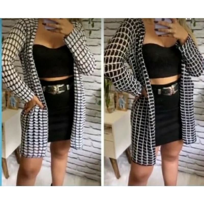 0Kimono Tricô Feminino Cardigan Casaco Manga Longa Cardigã Tricot