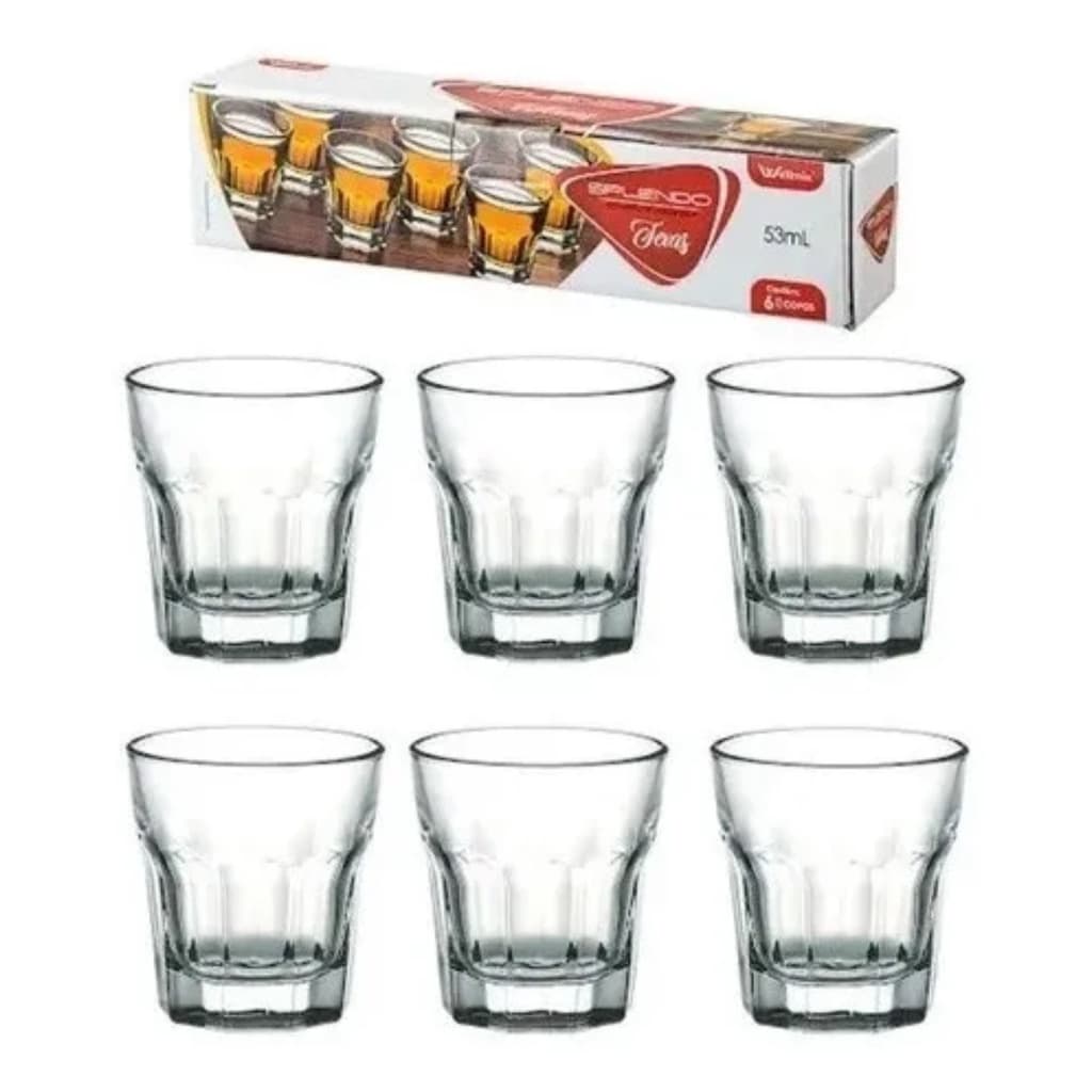 Jogo de Copo Vidro Dose, Shot