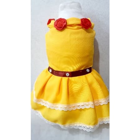 vestido pet da Bela e a Fera, para caes e gatos.