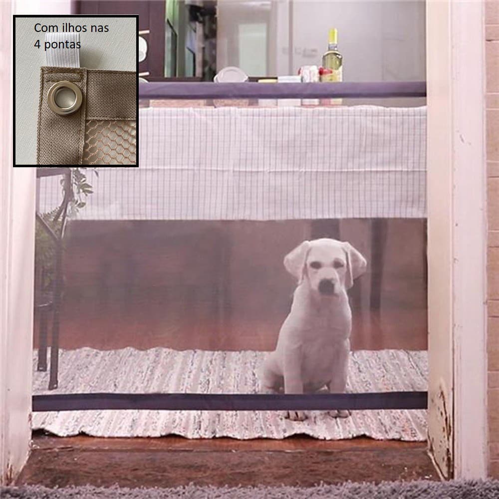 Portão Grade De Porta Cachorros Pet Magic Dog Gate Cães 90cm