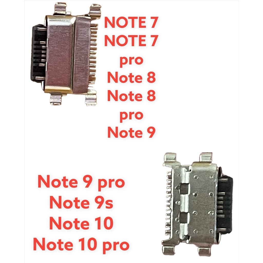 CONECTOR DE CARGA XIAOMI NOTE 7 / NOTE 7 PRO / NOTE 8 / NOTE 8 PRO / NOTE 9 / NOTE 9 PRO / NOTE 9S / NOTE 10