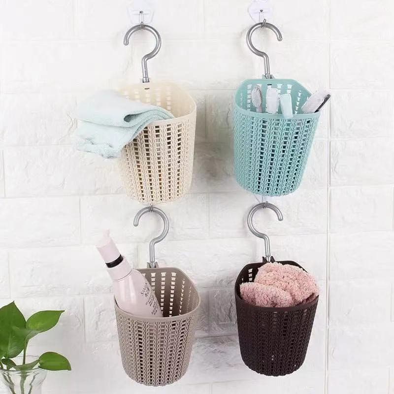 CESTA PLASTICA MULTIUSO COM GANCHO PEQUENA