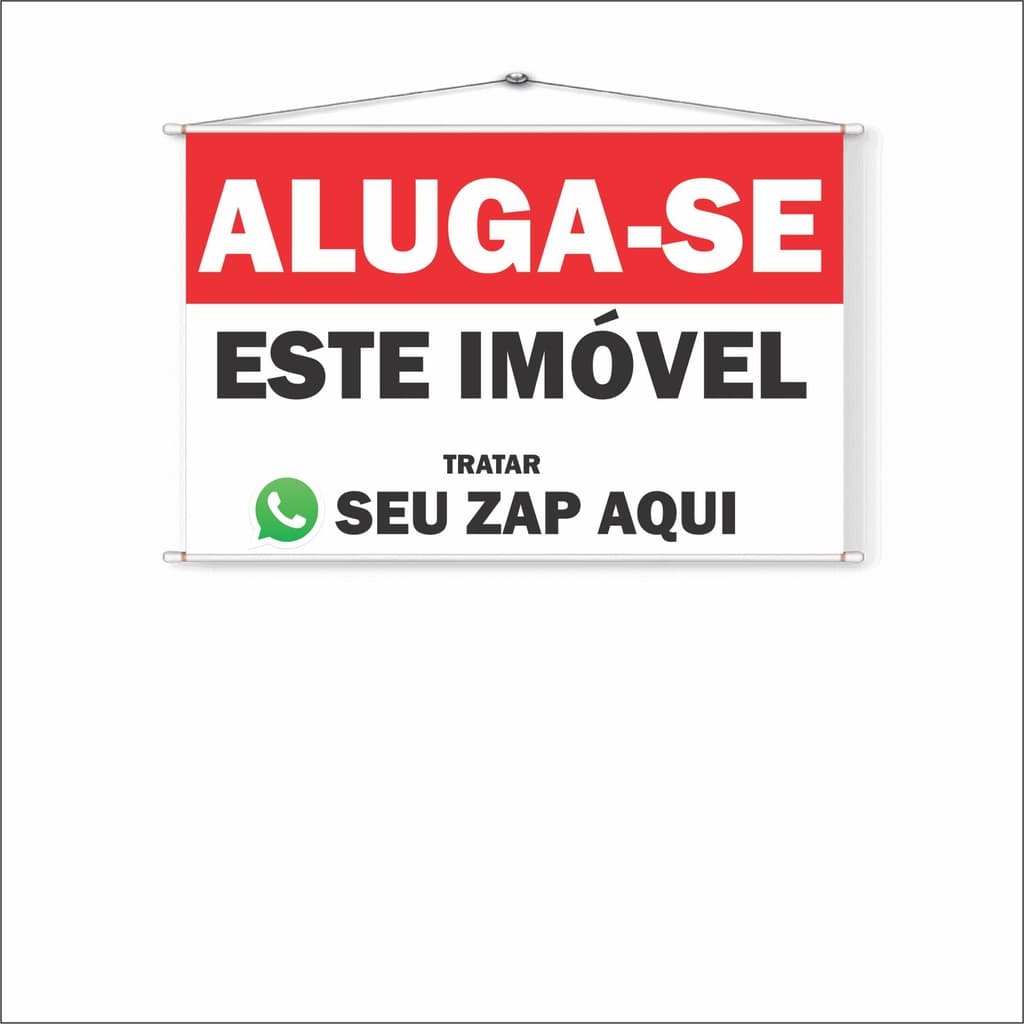 Banner Ultra Resistente Aluga-Se Este Imóvel Personalizado Com Contato